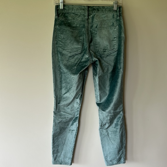 Lucky Brand velvet skinny cut pants / jeans in sea foam green. Size 4 / 27 EUC. - Picture 5 of 8